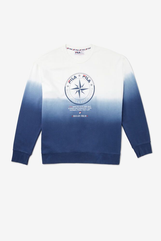 Fila Sweatshirt Womens White/Navy - Angus - Philippines 1590784-ZK